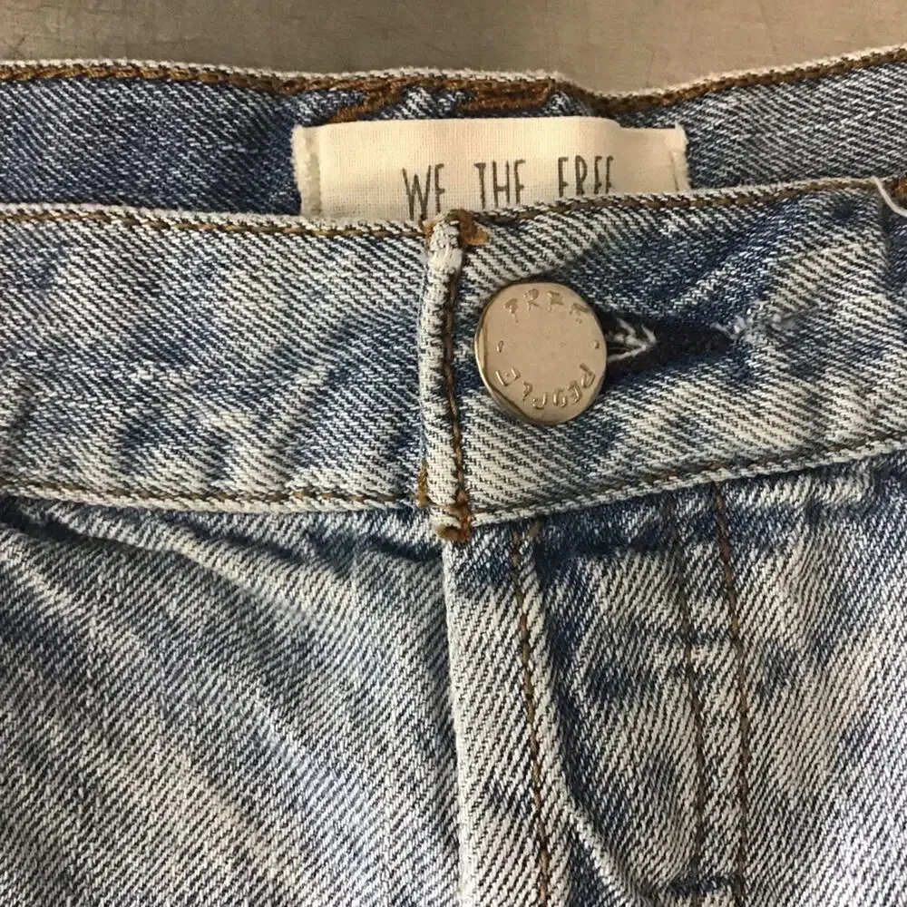 We the Free 100% Cotton Jean raw hem shorts 27